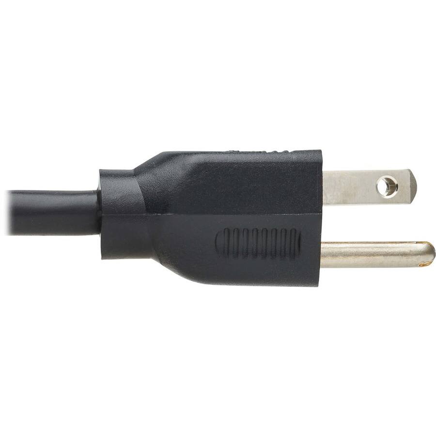 Alt View 2. Tripp Lite - Eaton Tripp Lite Series Extension Cord Y Splitter, NEMA 5-15P to 2x NEMA 5-15R - 13A, 125V, 16 AWG, 1 ft. (0.3 m), Black - Black.