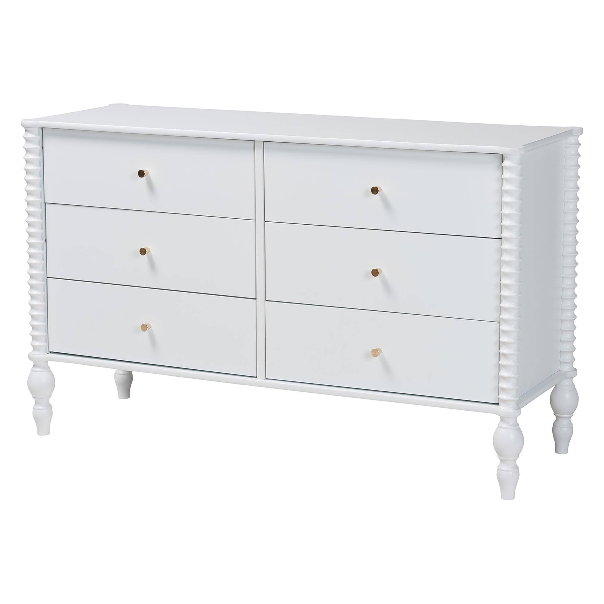 Alt View 1. Baxton Studio - Denita Spindle 4-Piece Bedroom Set - Farmhouse Platform Bed with Matching Dresser and 1-Drawer Nightstands, Queen - White.