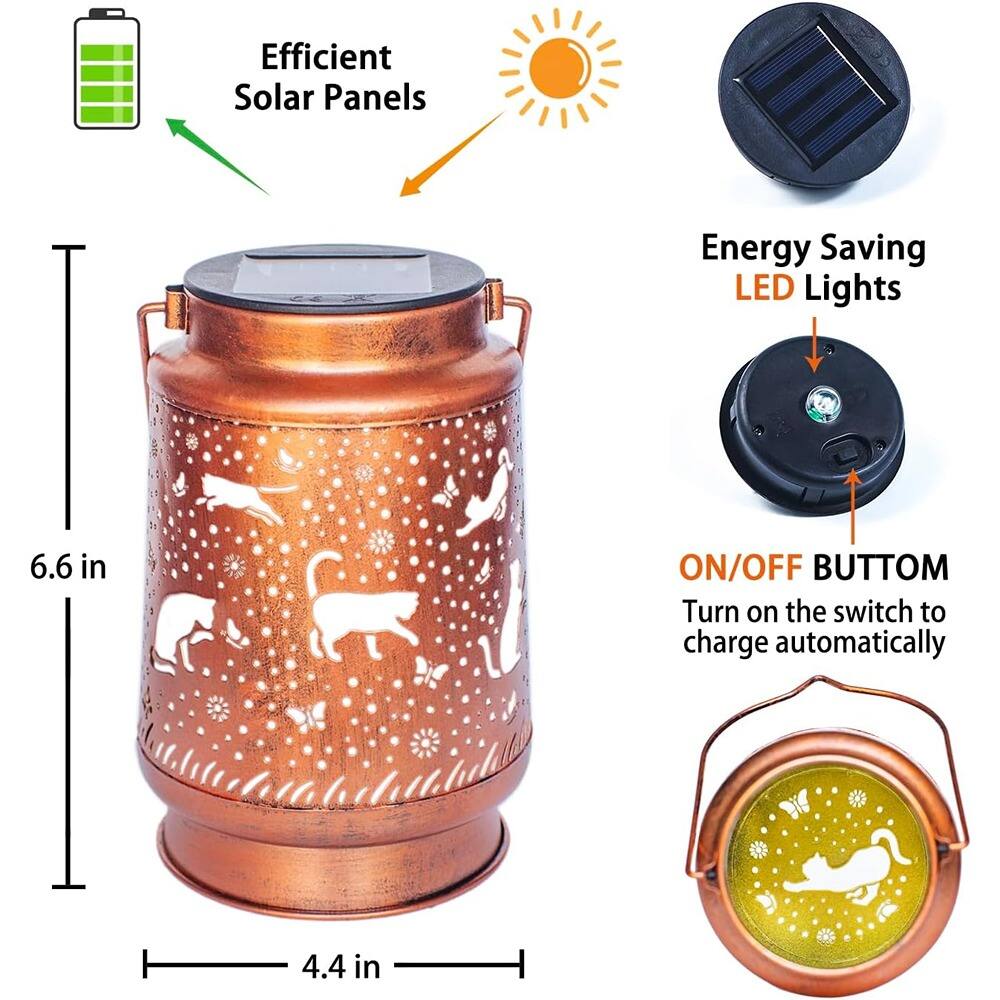 Efficient Solar Panels  
Energy Saving LED Lights  
ON/OFF BUTTON  
Turn on the switch to charge automatically  

6.6 in  
4.4 in