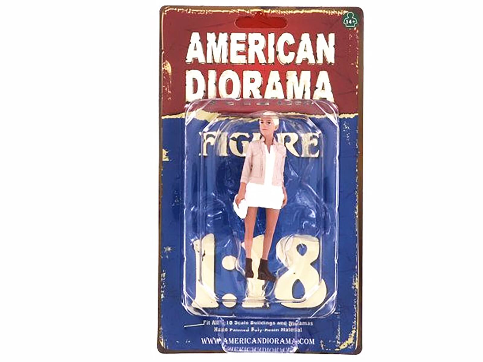 14 AMERICAN DIORAMA FIGURE 1:18  
Fit All 1:10 Scale Buildings and Dioramas  
Hand Painted Poly Resin Material  
www.AMERICANDIORAMA.COM