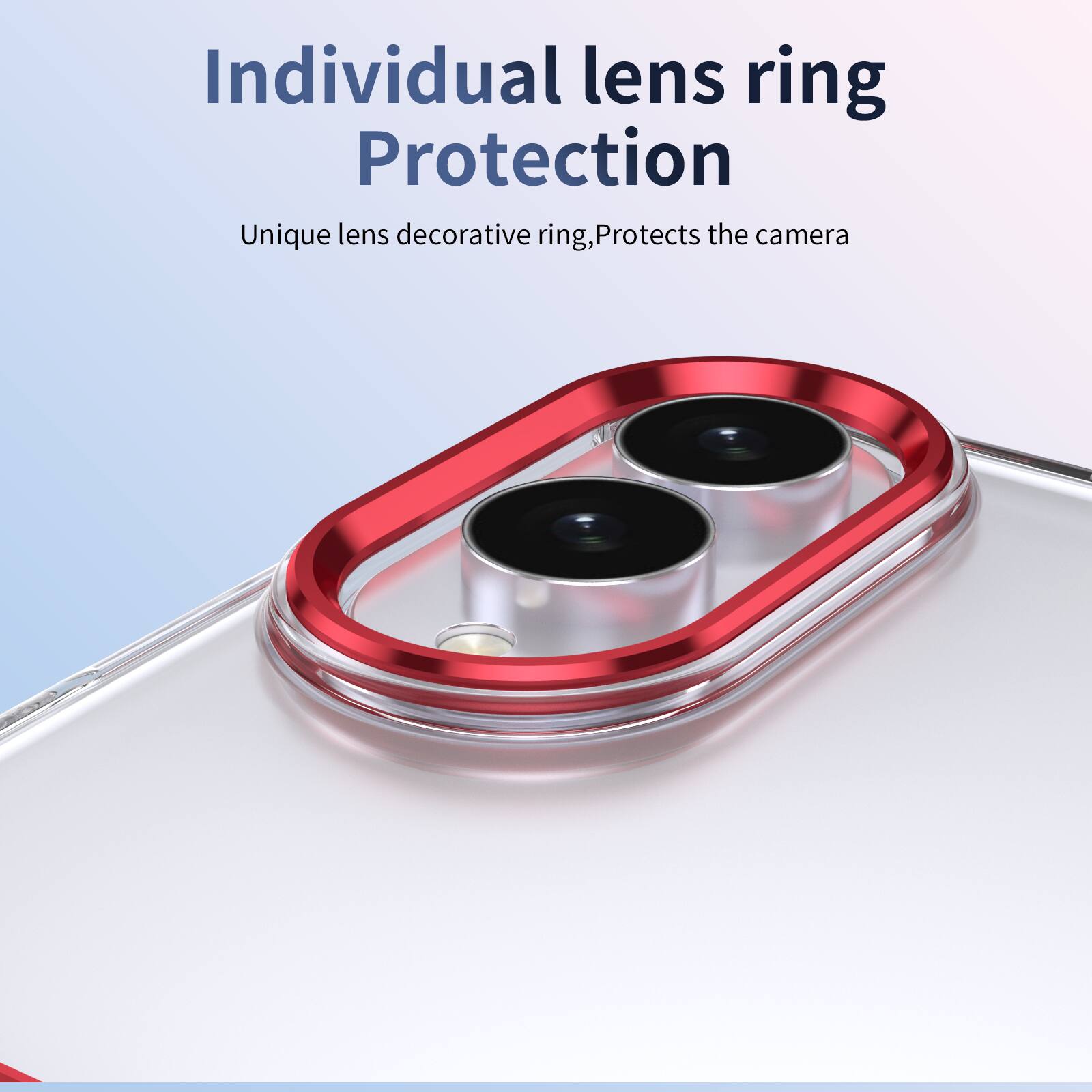 Individual lens ring Protection  
Unique lens decorative ring, Protects the camera