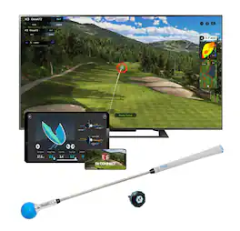 Phigolf - 2 Flex - Home Golf Game Simulator with Retractable Swing Trainer - Blue