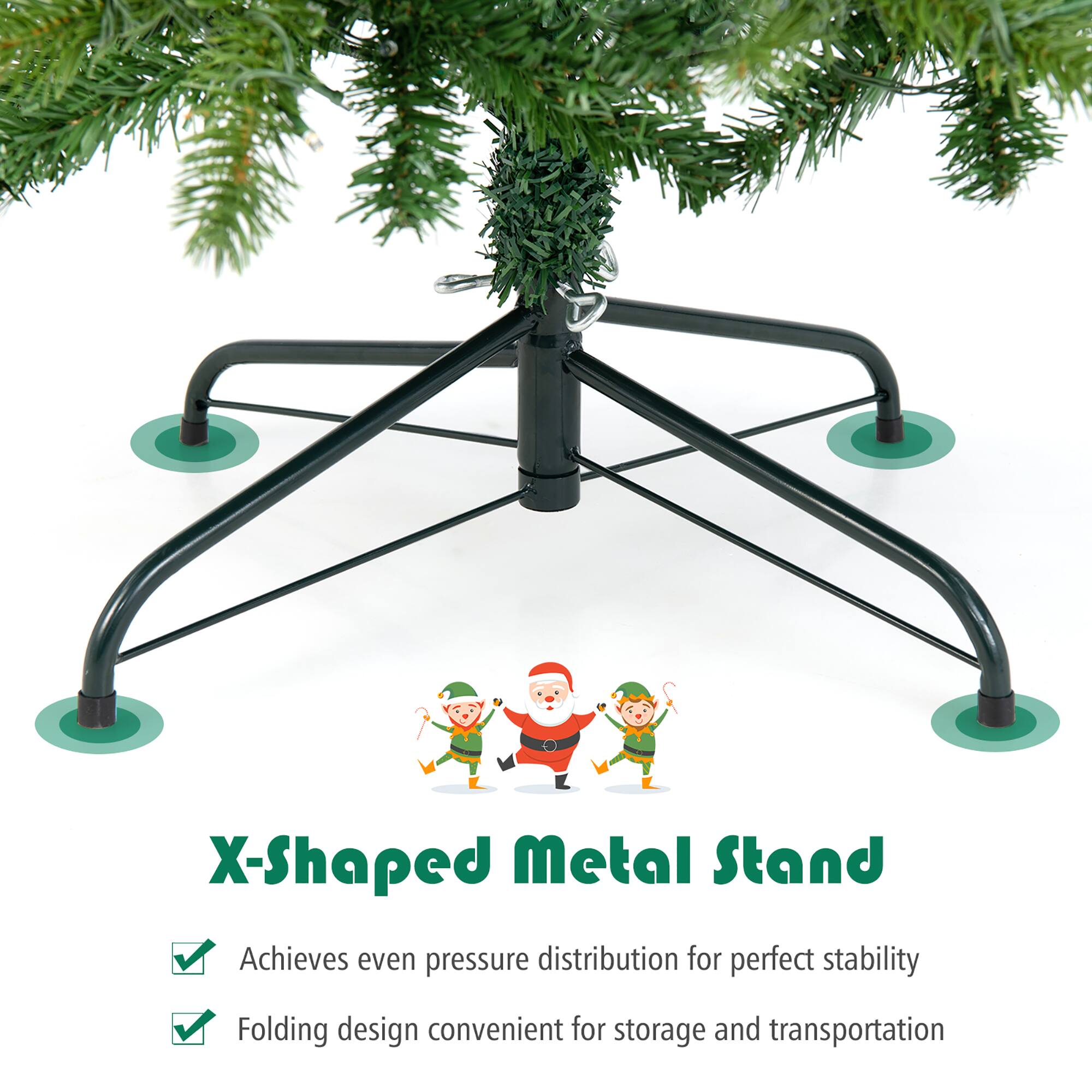 X-Shaped Metal Stand

- Achieves even pressure distribution for perfect stability
- Folding design convenient for storage and transportation