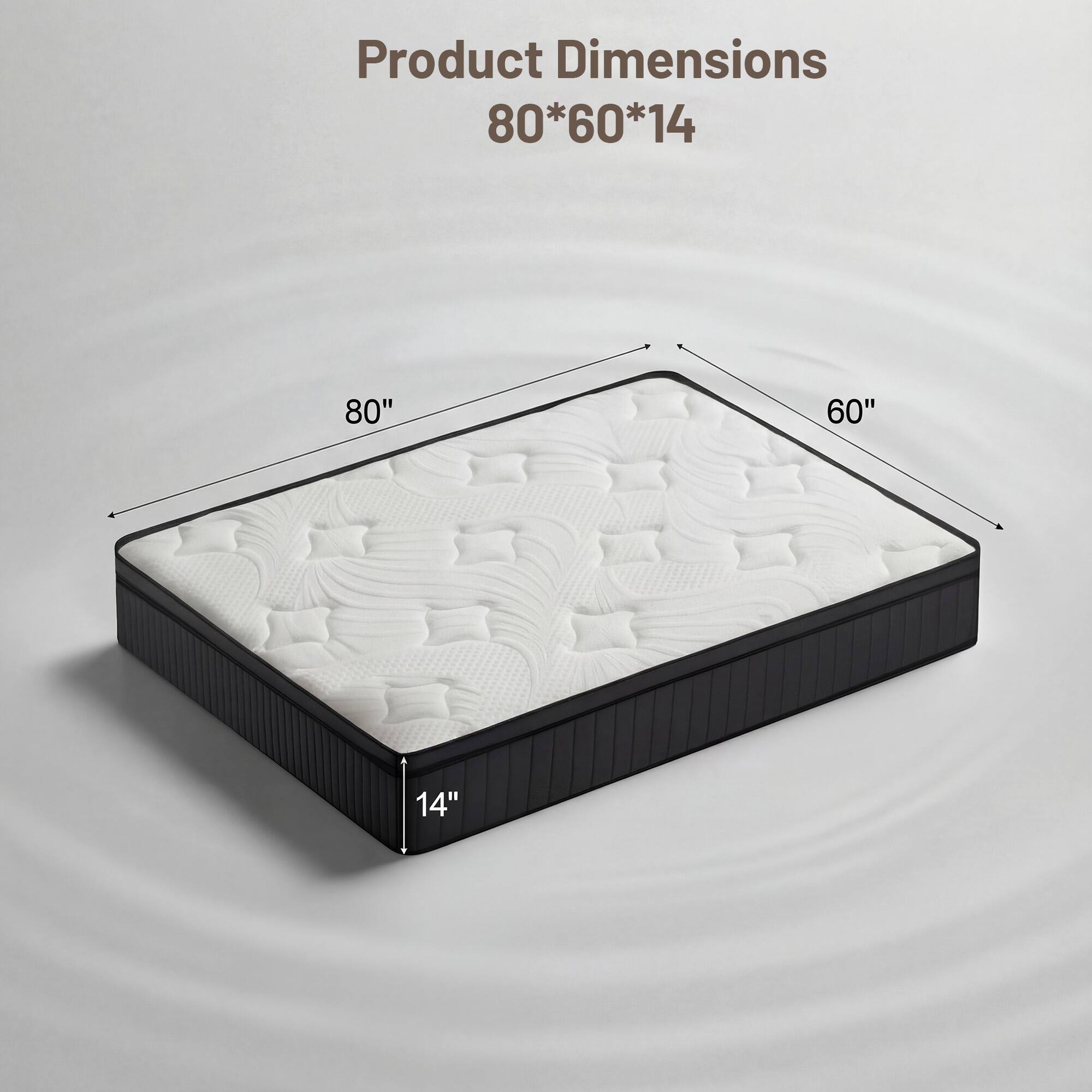 Product Dimensions 80*60*14

80"
60"
14"