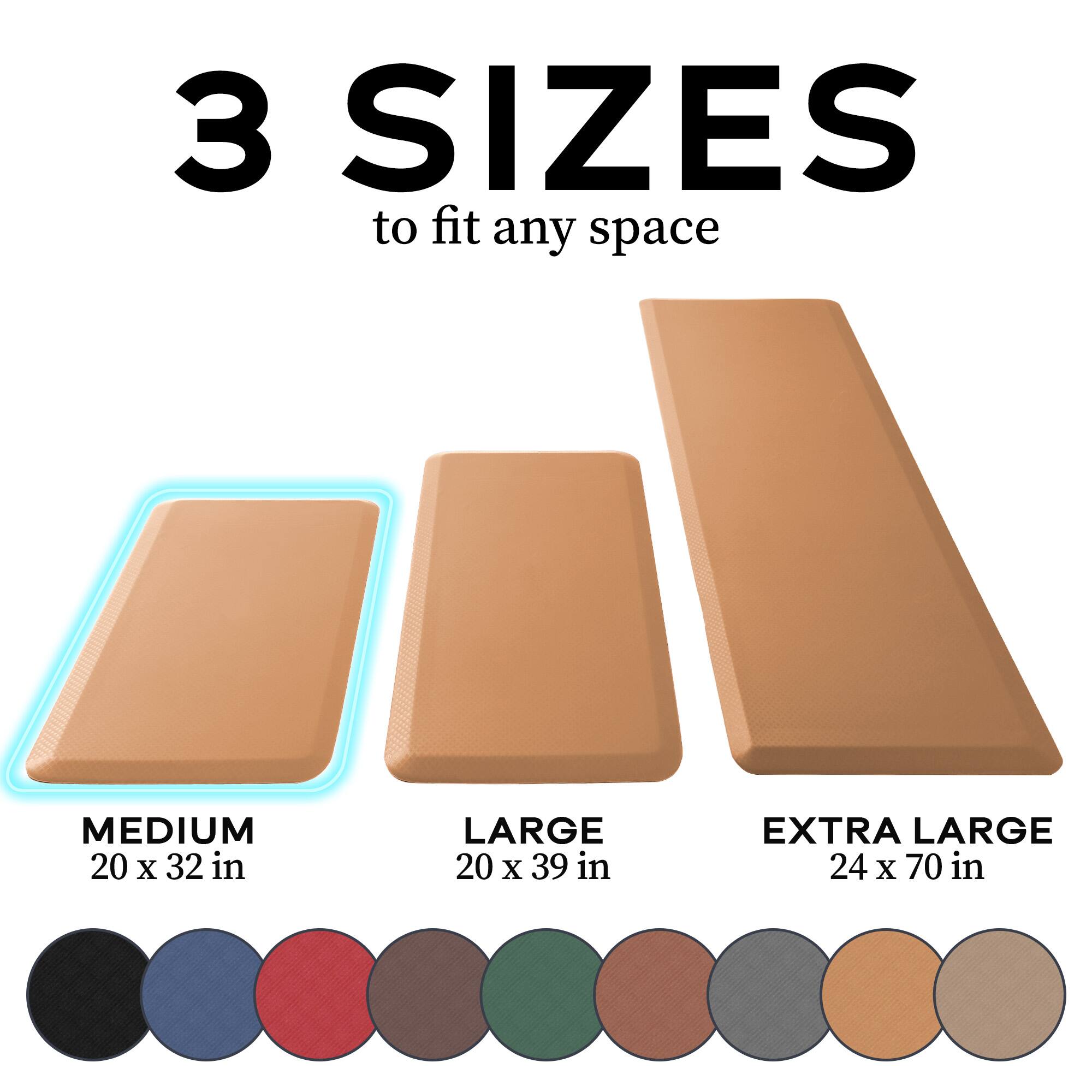 3 SIZES to fit any space

MEDIUM 20 x 32 in

LARGE 20 x 39 in

EXTRA LARGE 24 x 70 in