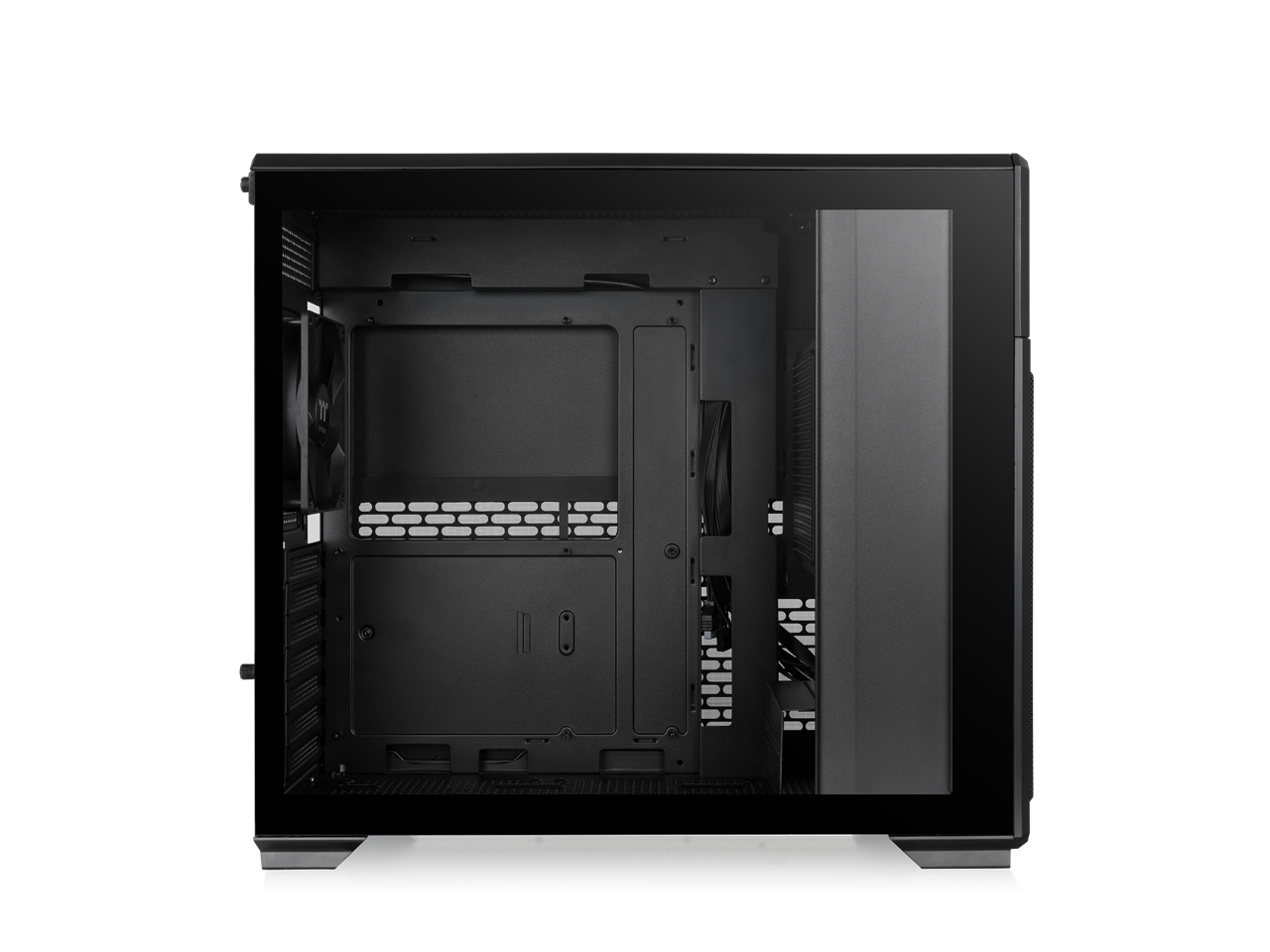 Alt View 2. Thermaltake - Thermaltake TR300; 6.0" LCD; Mid Tower; 1x120mm Fan; ATX/mATX/mITX; 360mm Rad; 410mm GPU; Black - Black.
