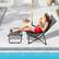 Alt View 13. Costway - Patio Folding Sling Chair with Ottoman Footrest & Removable Cushion Ottoman Set - Grey.