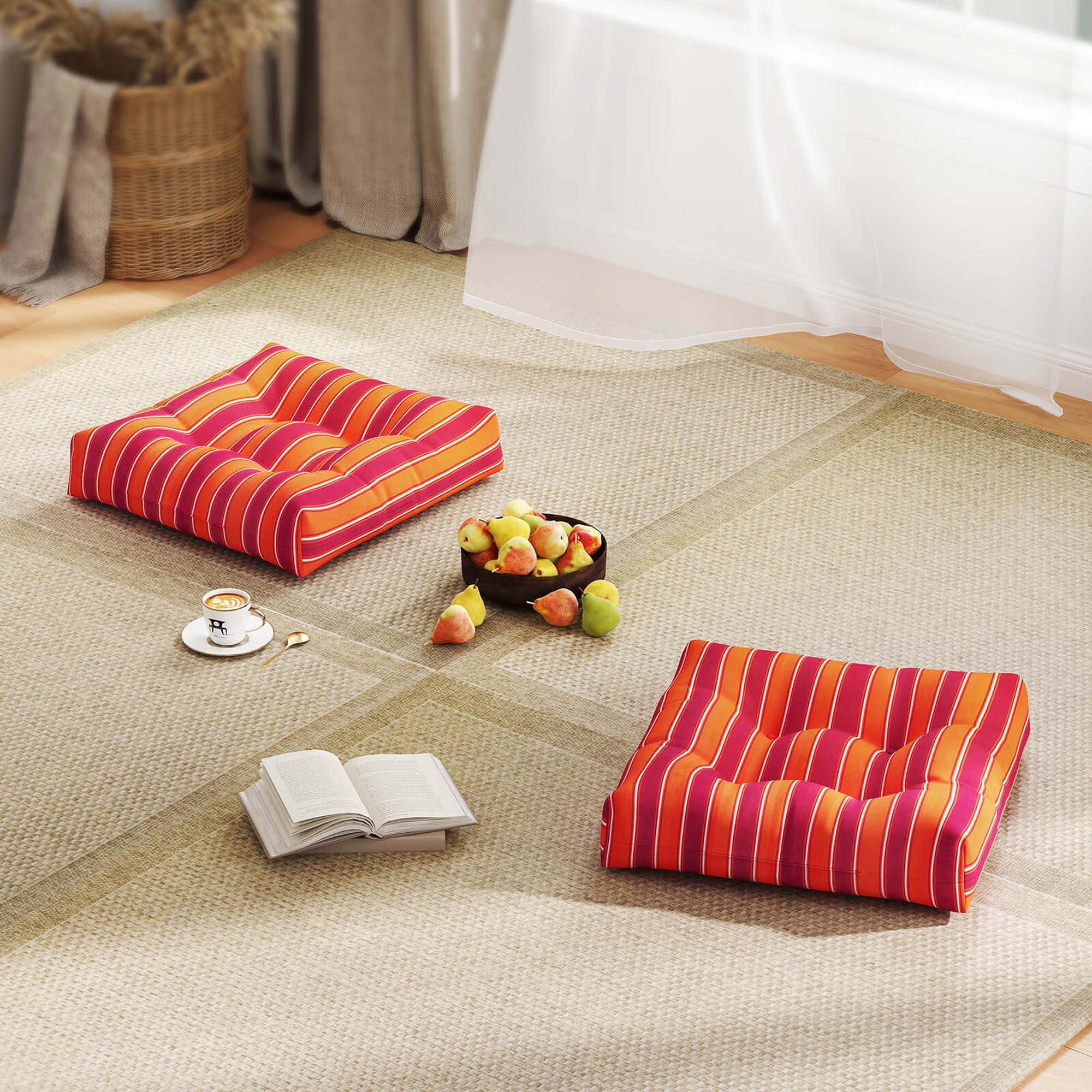 Alt View 4. Costway - Costway 2PCS 21" x 21" Patio Chair Seat Cushion Pads Indoor/Outdoor - Multicolor.