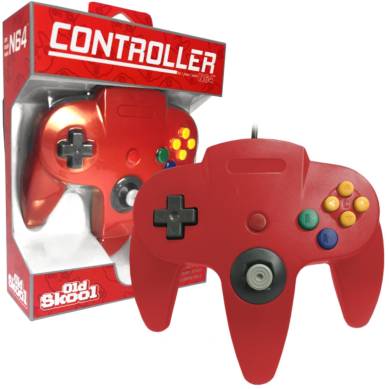 NG4 D D CONTROLLER for pour para N64 Bkool md old Skool + DEO STICK! COMPATIBLE START E 4 A J