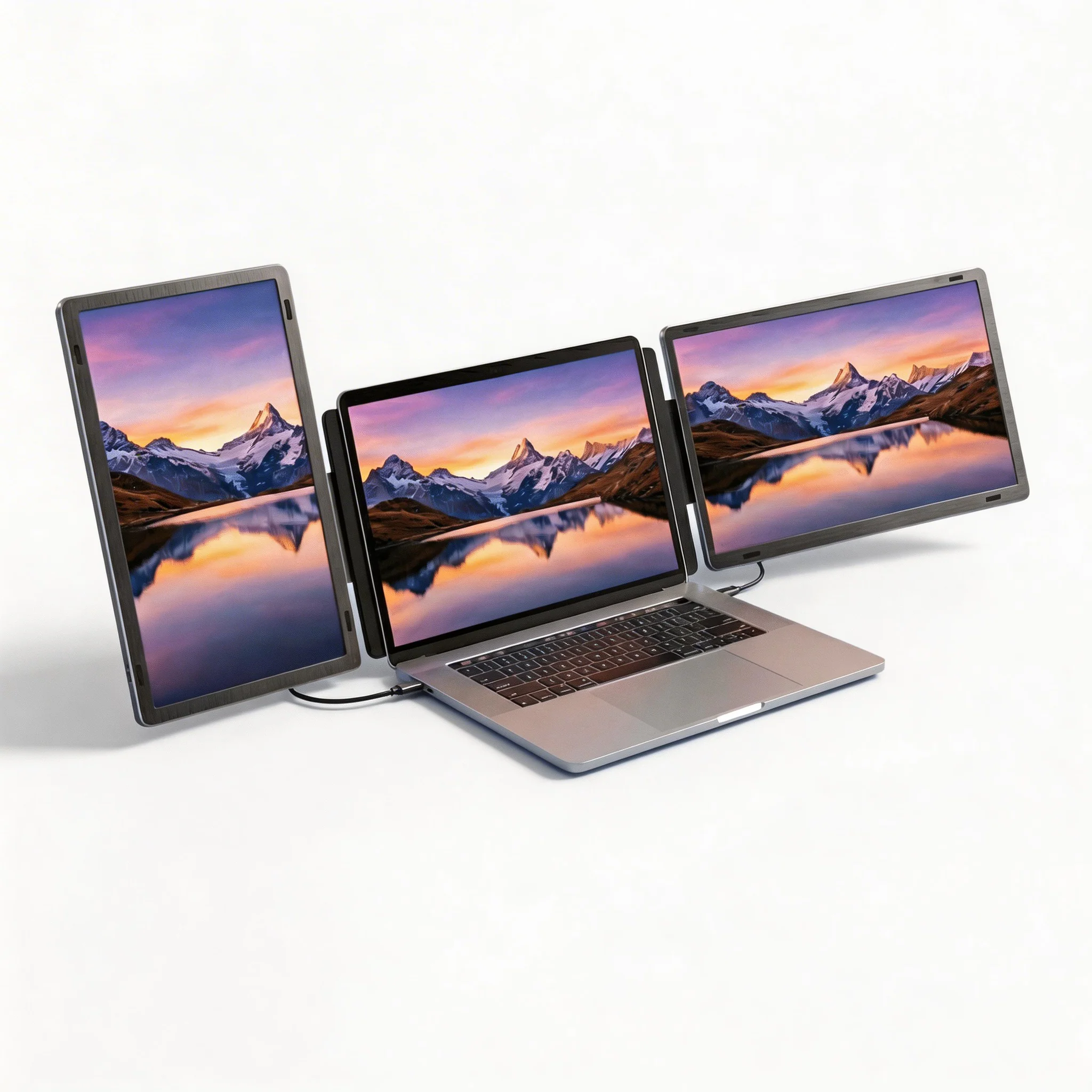 Front. INVZI - INVZI MagHub Dual 16” Portable Screen Extender.