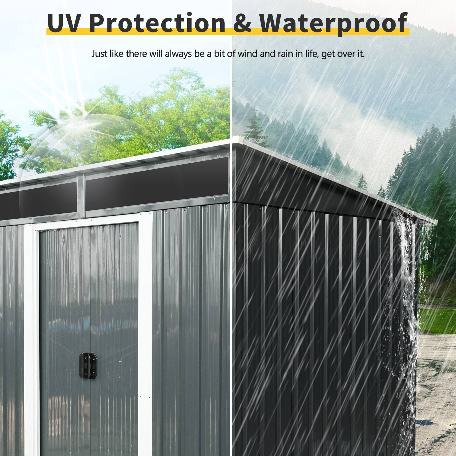 UV Protection & Waterproof

Just like there will always be a bit of wind and rain in life, get over it.