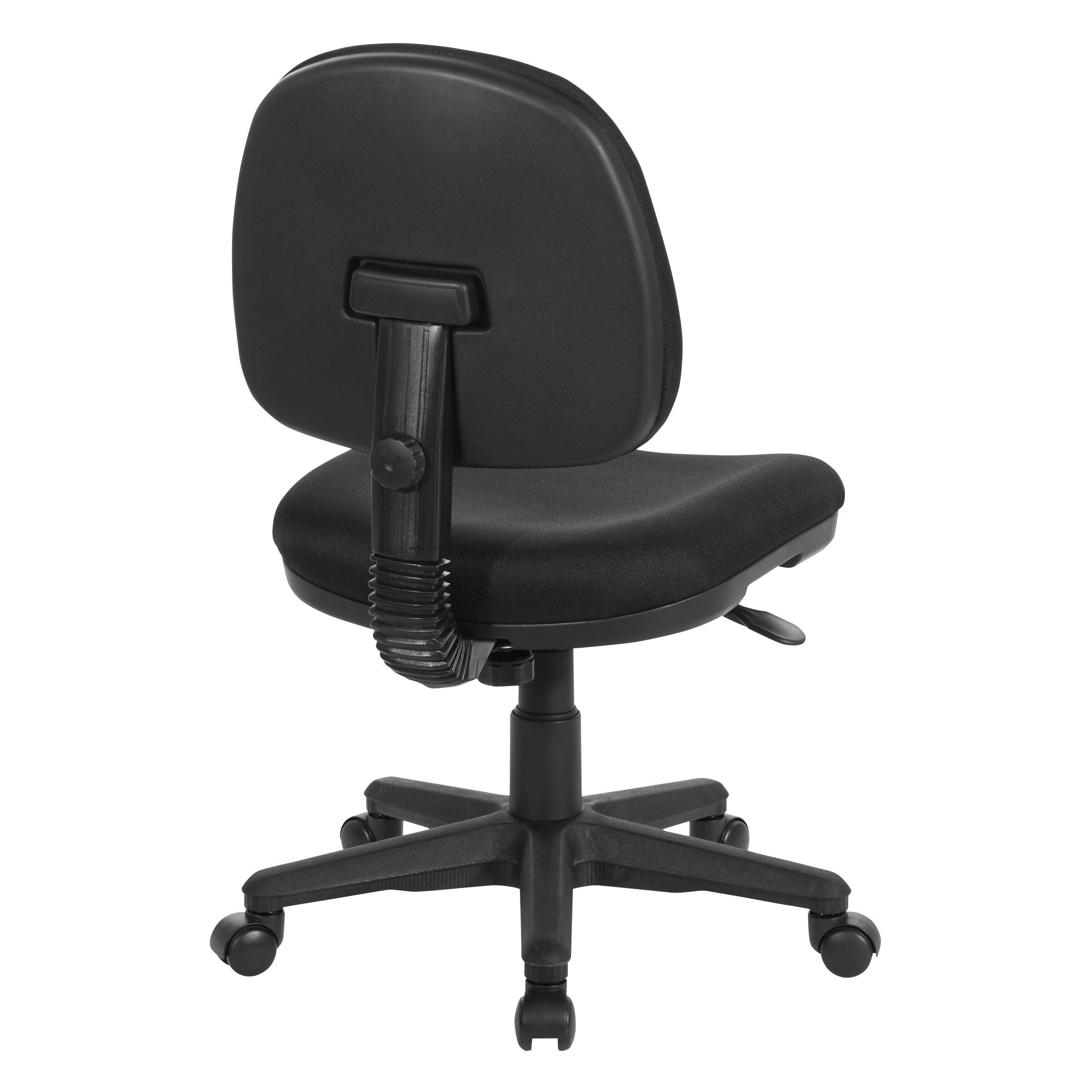 Back. Office Star Products - Sculptured Task Chair - Black.