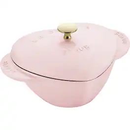 Staub - Cast Iron 1.75-qt Heart Cocotte - Peony Pink