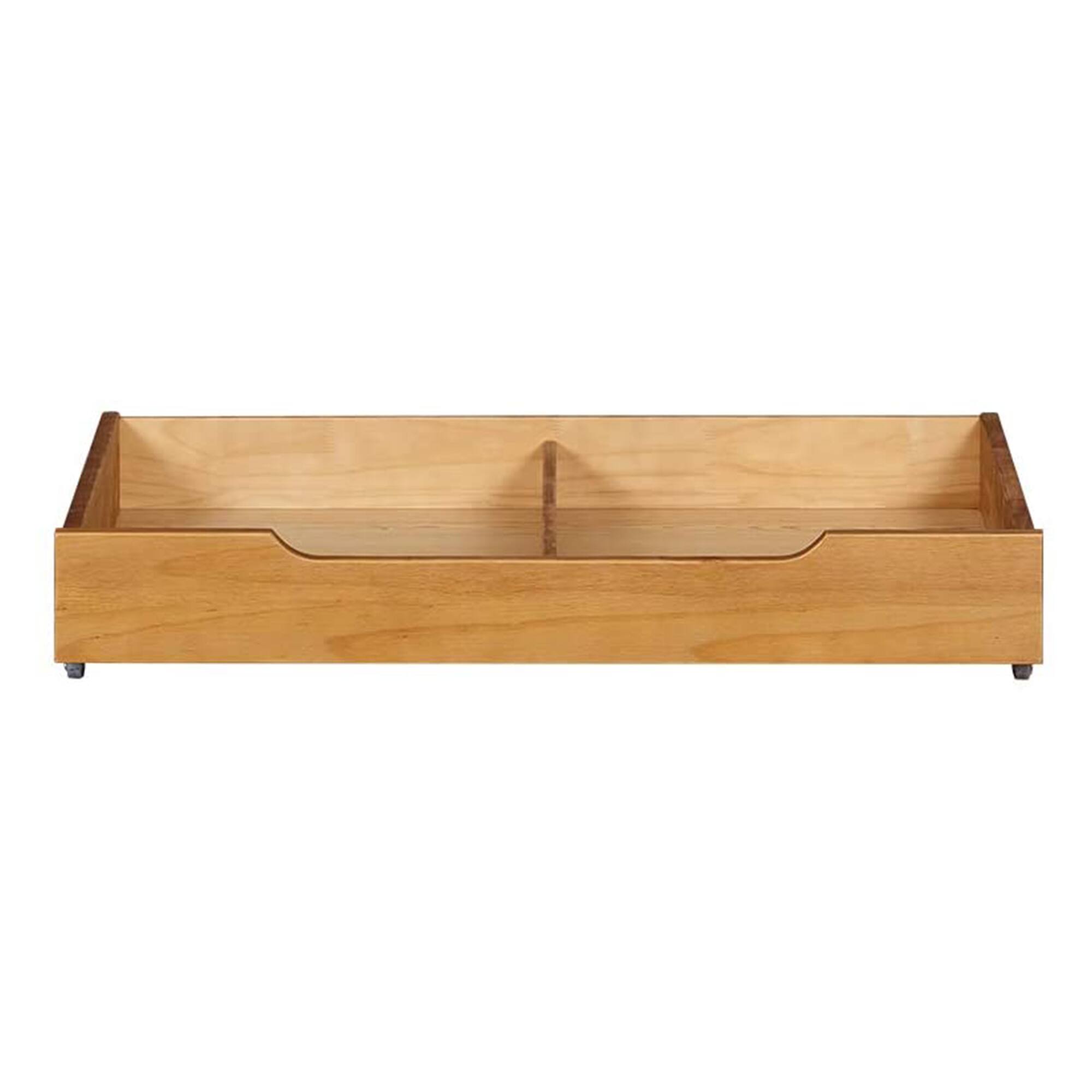 Alt View 1. MUSEHOMEINC - MUSEHOMEINC BD1001T Solid Wood Underbed Storage Trundle Organizer, Full/Twin - Teak.