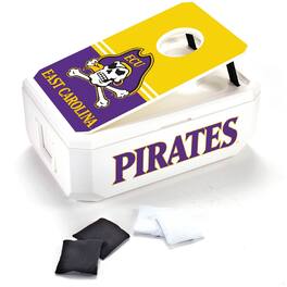 Indigo Falls - ECU Pirates 40-Can Cornhole Cooler - White