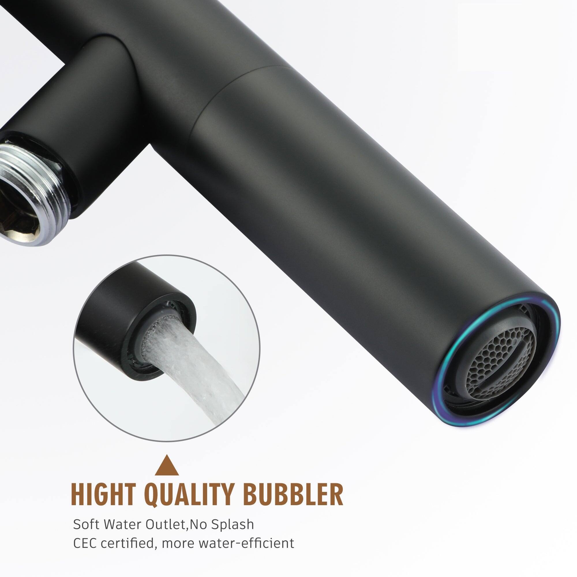 HIGH QUALITY BUBBLER
Soft Water Outlet, No Splash
CEC certified, more water-efficient