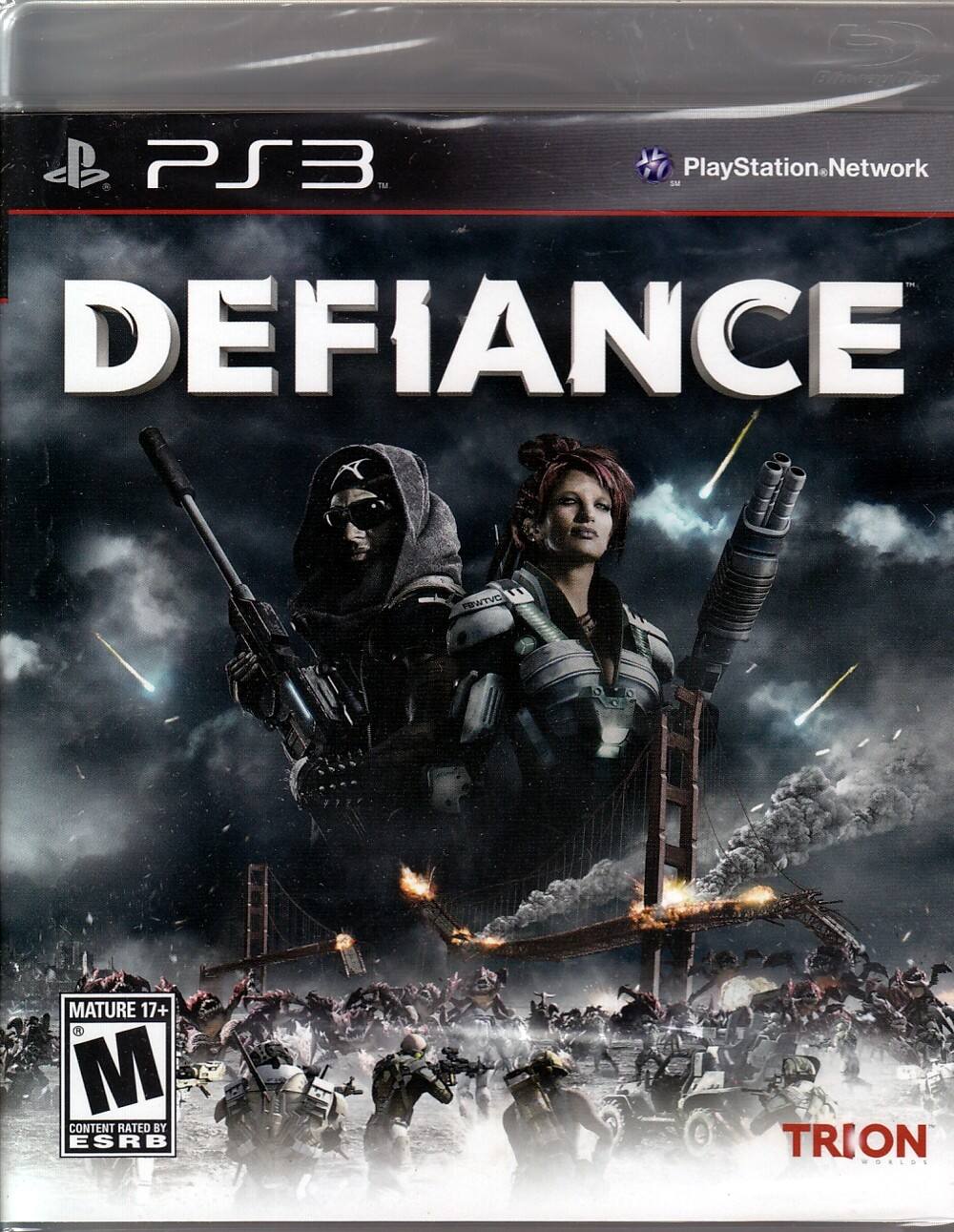 PS3  
PlayStation Network  
DEFIANCE  
MATURE 17+  
CONTENT RATED BY ESRB  
TRION Worlds