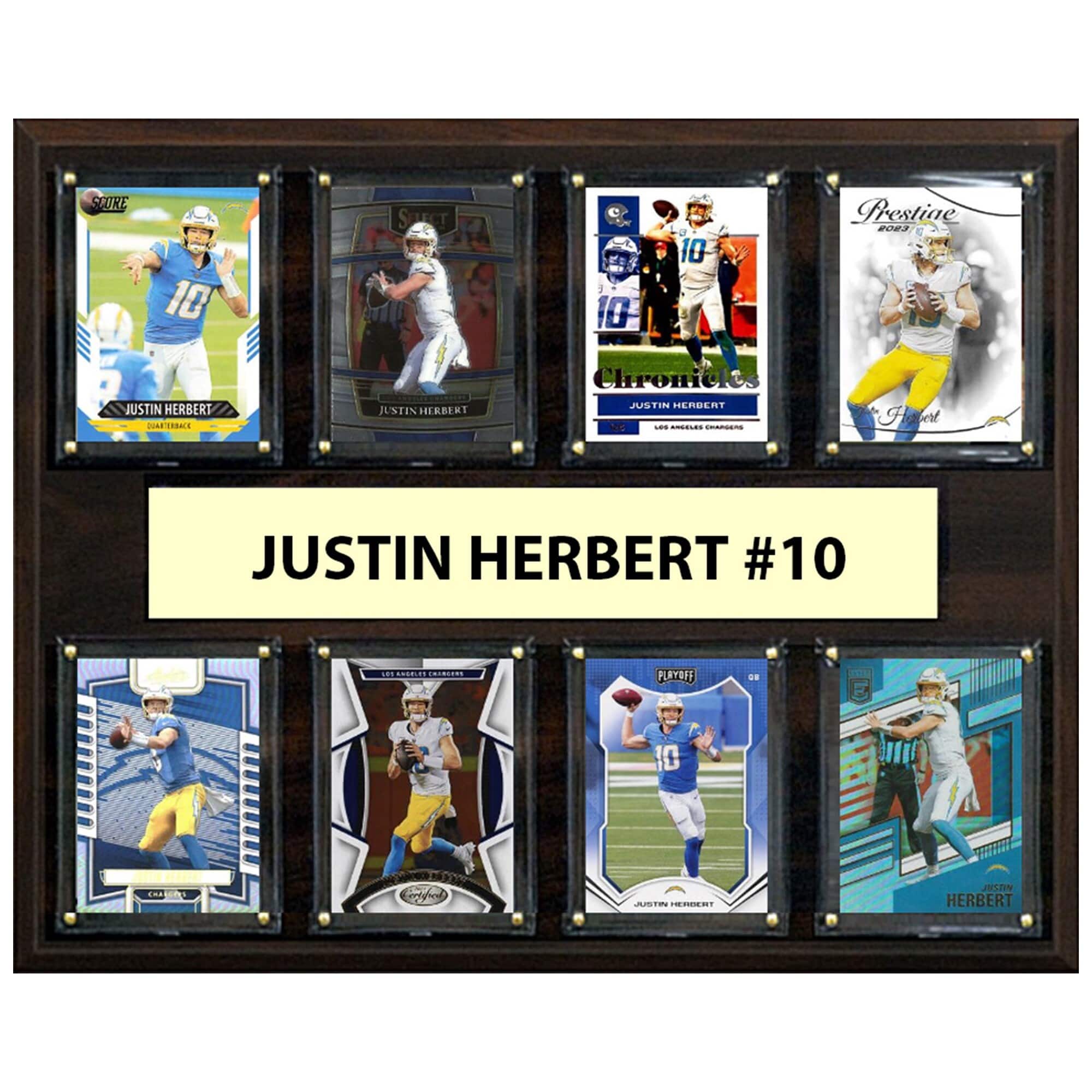 "C&I Collectibles - Justin Herbert Los Angeles Chargers 12"" x 15"" Trading Card Plaque - Multicolor" price history on PriceWatchPro
