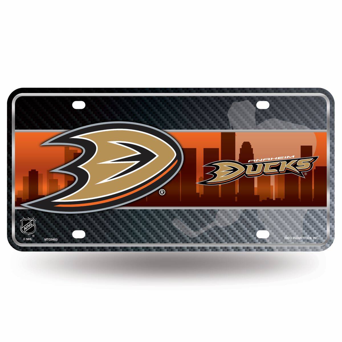 Anaheim Ducks NHL 12x6 Metal License Plate Auto Tag