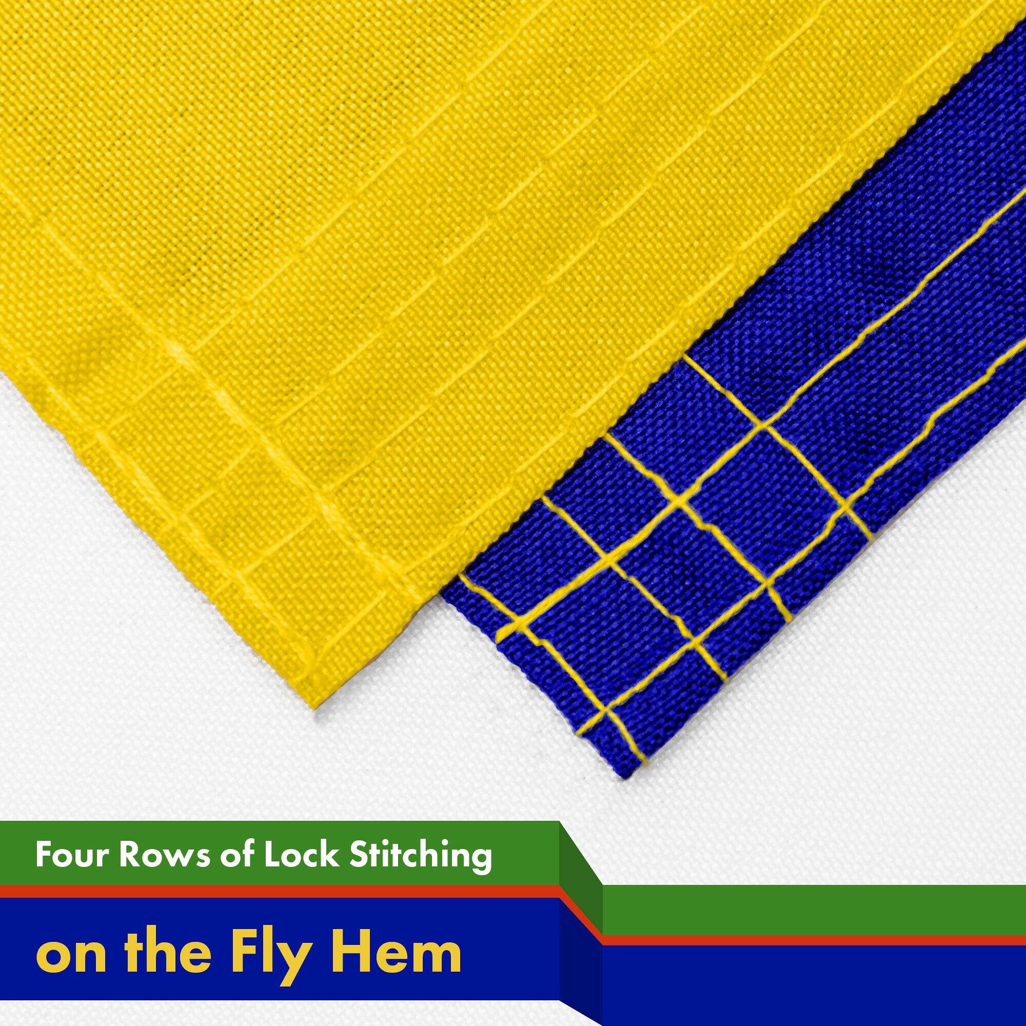 Four Rows of Lock Stitching on the Fly Hem