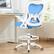 Alt View 6. Brick Attic - Drafting Chair, Tall Office Chair Ergonomic Desk Chair, Task Rolling Chair with Adjustable Flip-up Armrests Foot Ring - Sky Blue.