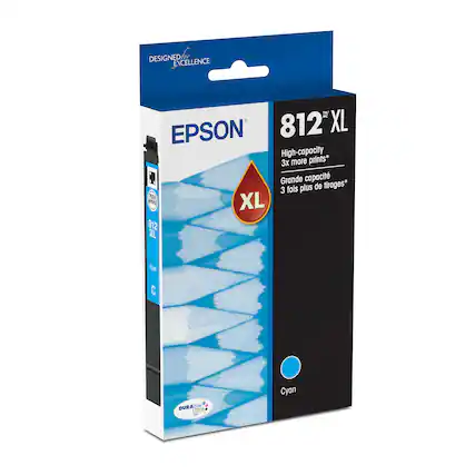 Designed for excellence, the Epson 812 XL is a high-capacity ink cartridge that provides 3 times more prints than standard cartridges. This means you can print more documents and images without needing to replace the cartridge as often. The 812 XL is compatible with a variety of Epson printers and is available in both black and cyan colors.