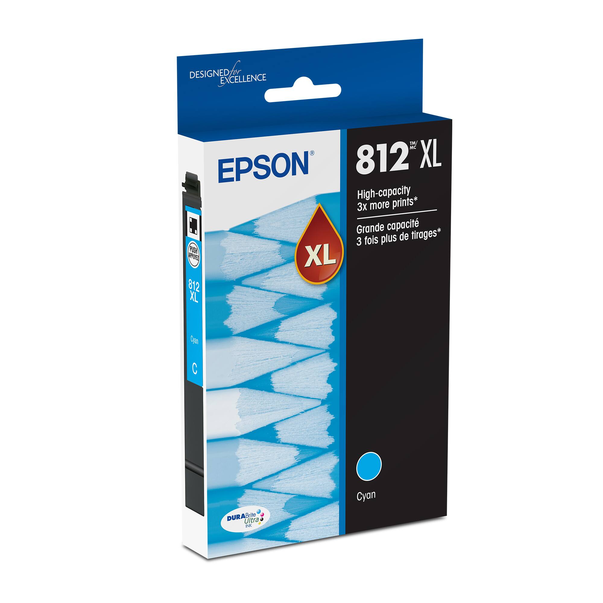 Designed for excellence, the Epson 812 XL is a high-capacity ink cartridge that provides 3 times more prints than standard cartridges. This means you can print more documents and images without needing to replace the cartridge as often. The 812 XL is compatible with a variety of Epson printers and is available in both black and cyan colors.