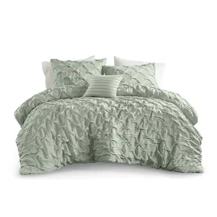 Front. Gracie Mills - Gracie Mills Blanca Comforter Set - Green.