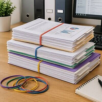Alt View 5. Staples - Oversized Rubber Bands, 7" x 0.12", 24/Pack - Assorted.