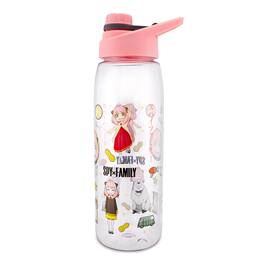 Silver Buffalo - Spy x Family Anya Icons Water Bottle With Screw-Top Lid | Holds 28 Ounces - Pink