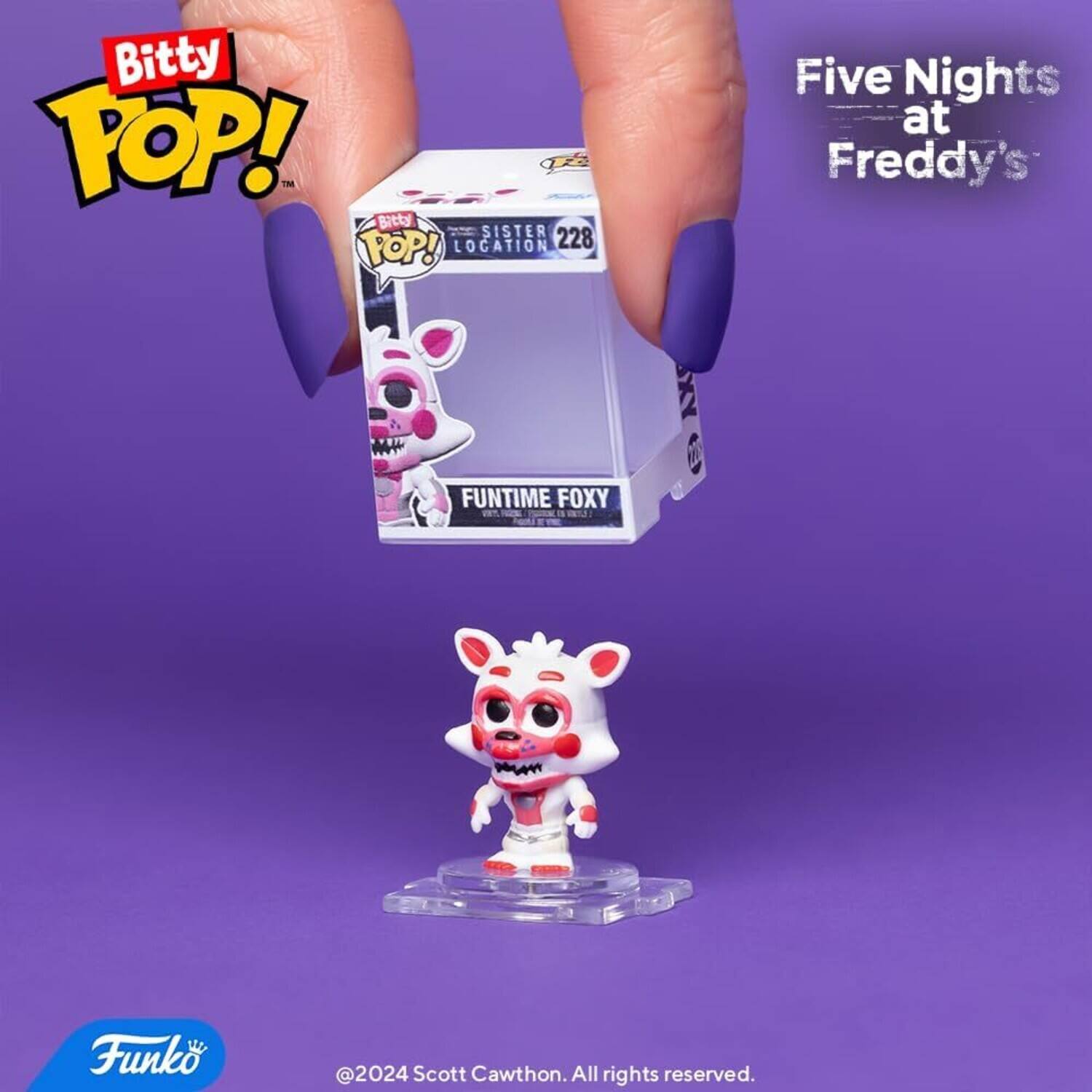 Bitty POP!™ Brety SISTER 228 POP! LOCATION Five Nights at Freddy's M FUNTIME FOXY Funko ©2024 Scott Cawthon. All rights reserved.