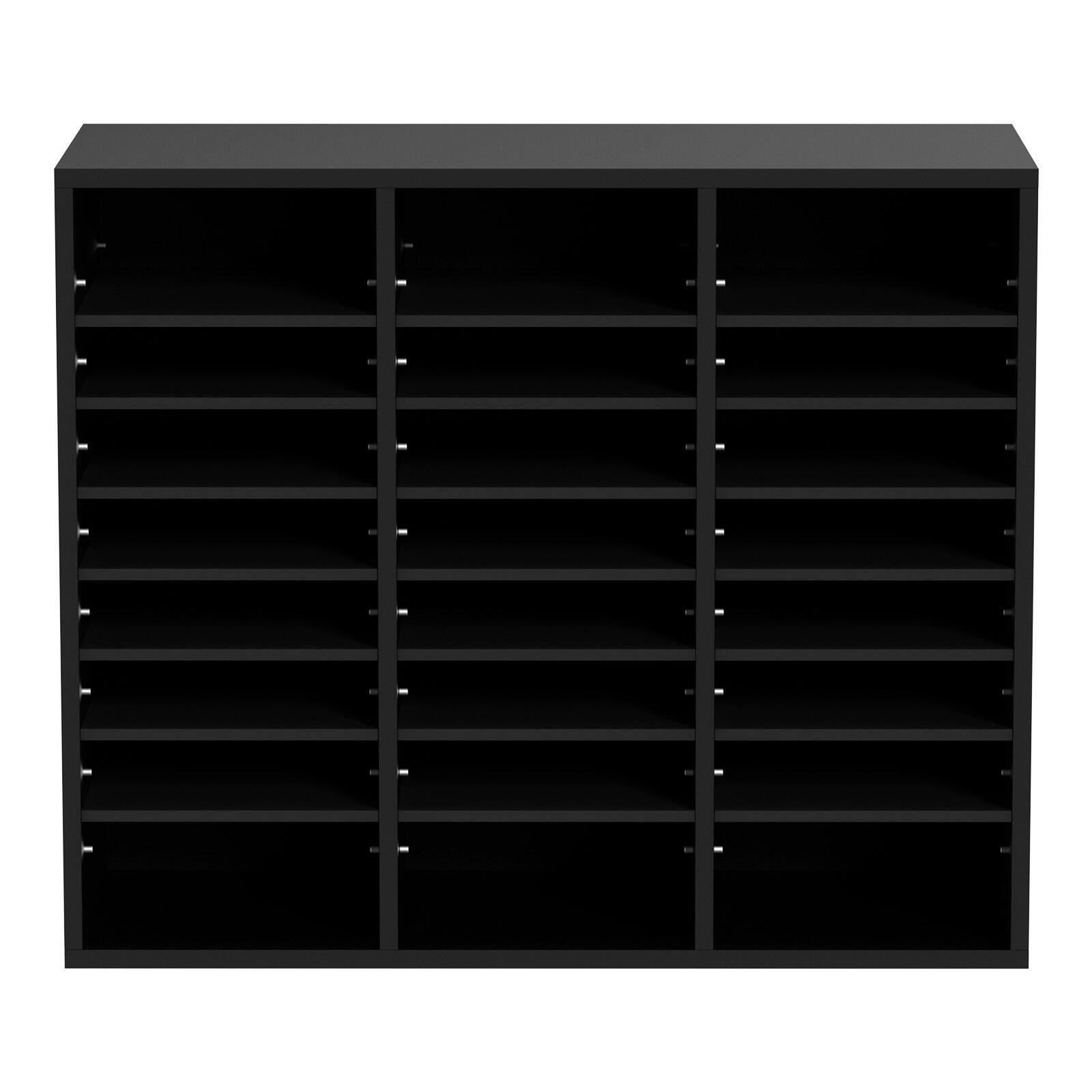 Alt View 10. Glintex - Wood Literature Organizer 24 Compartments File Sorter with Removable Shelves for Office Home Classroom Mailroom.