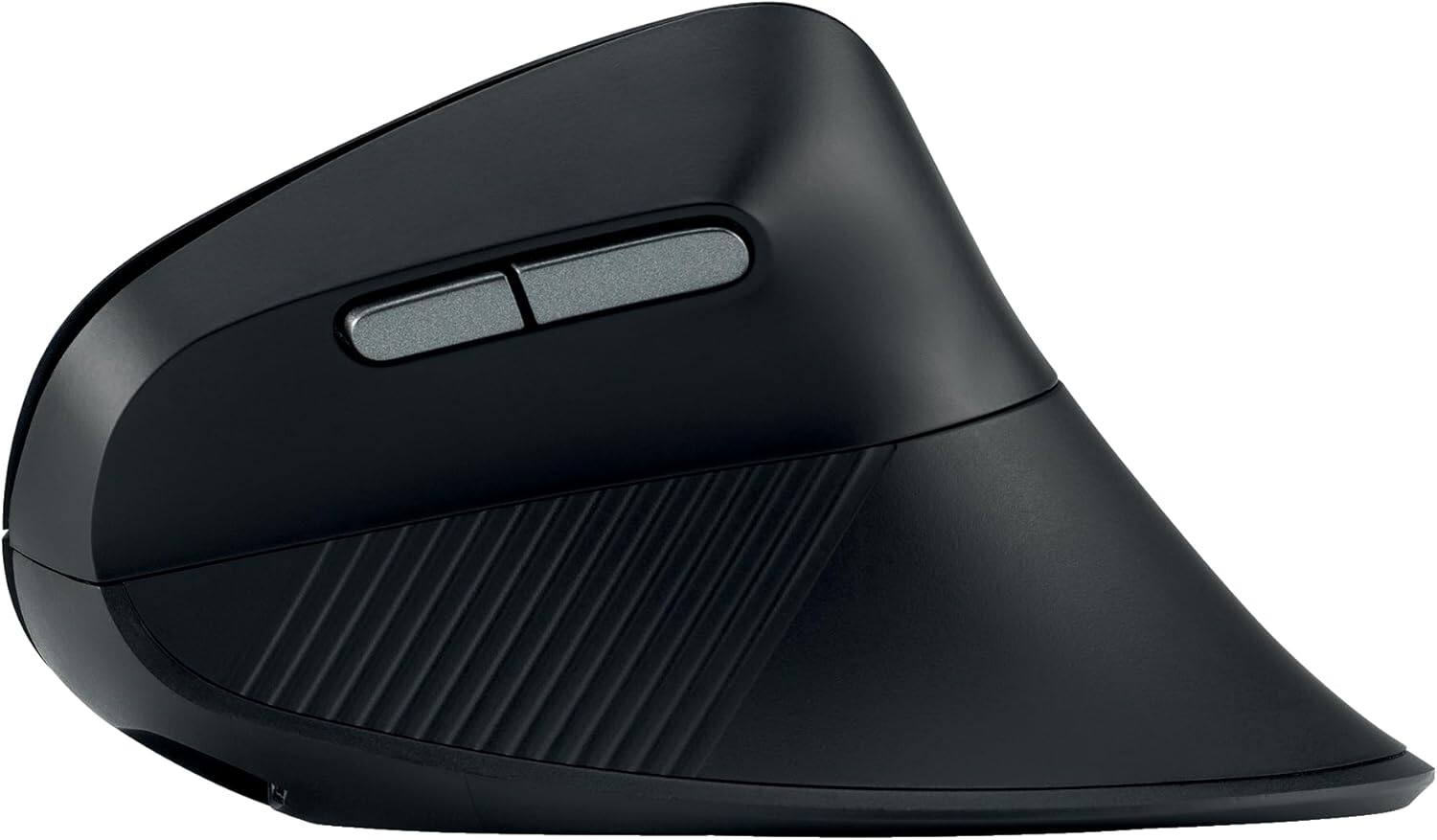 Left. Kensington - Kensington Pro Fit Ergo MY630 EQ Rechargeable Mouse - Full-size Mouse - Optical - Wireless - Bluetooth/Radio Frequency - Black.