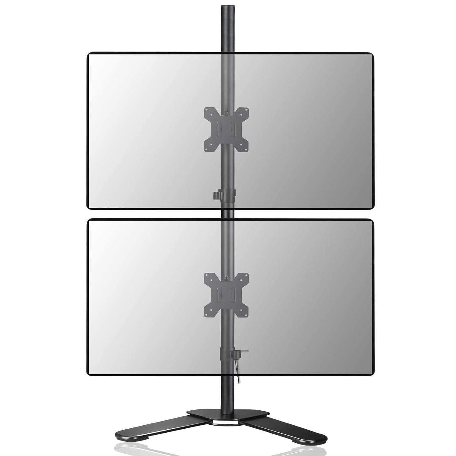 Cedar Assembly Dual Led Lcd Monitor Stand Up Desk Mount For 2 / Two ...
