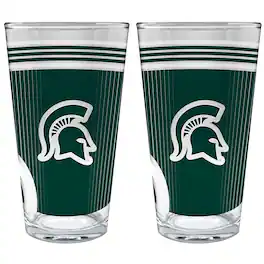 Great American Products - Michigan State Spartans Two-Piece 16oz. Pint Glass Set - Multicolor