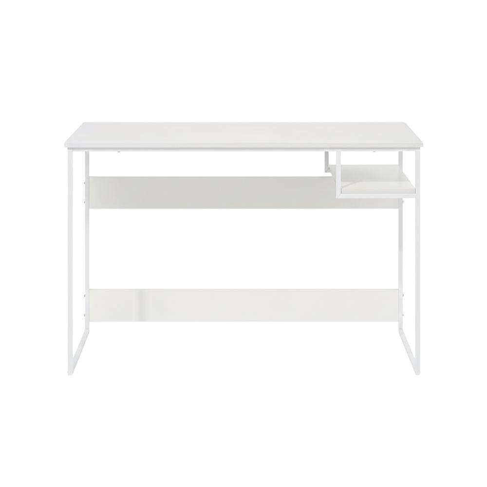 Back. BisonOffice - White Study Desk With Solid Finish And Spacious Workspace - White.