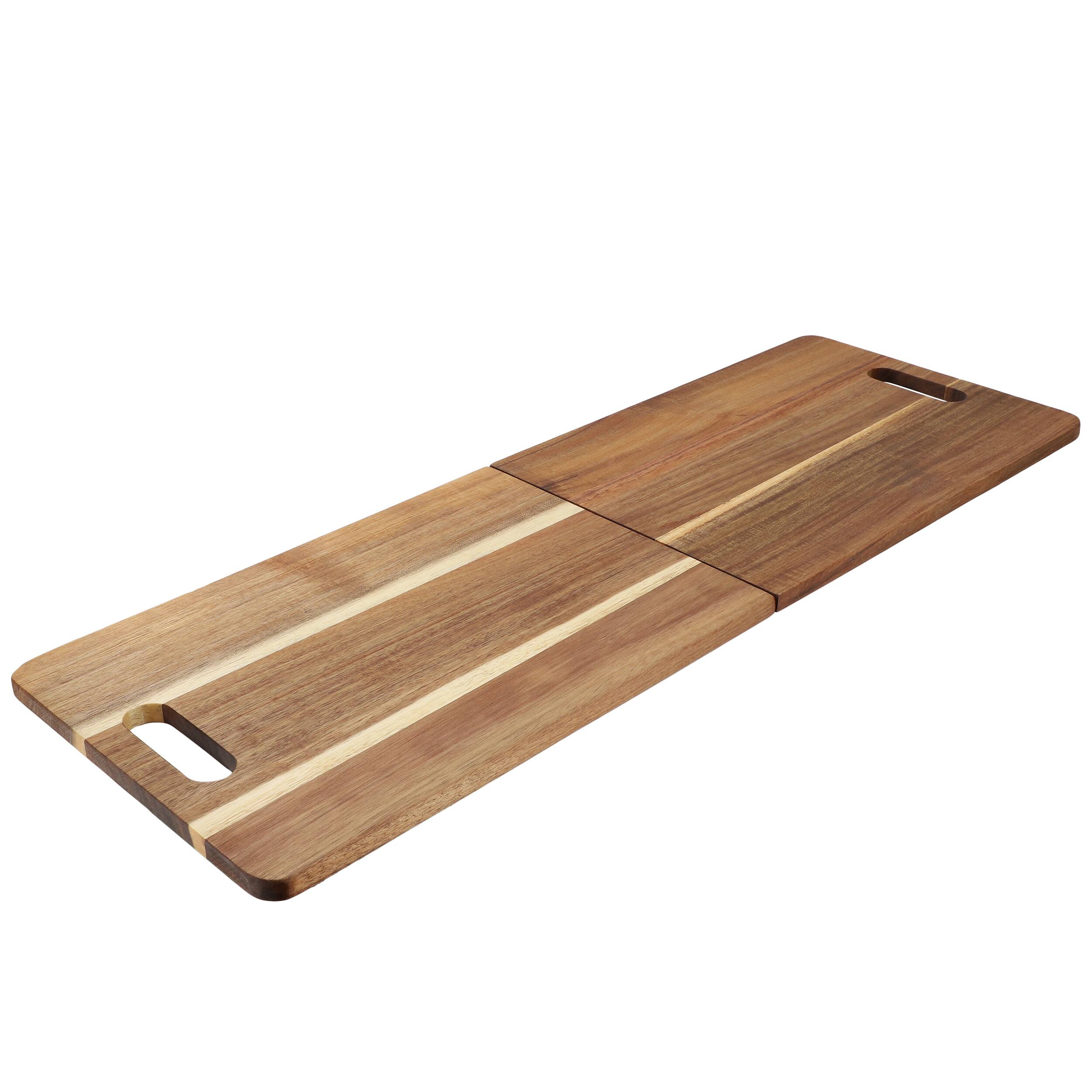 Alt View 1. MegaChef - MegaChef 33 x 12 Inch Acacia Wood Folding Charcuterie Serving Board - Brown.