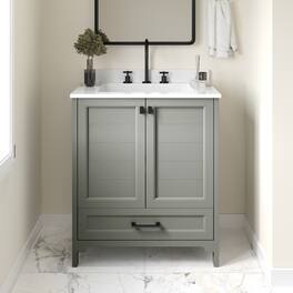 Bathroom Vanity w/ Ceramic Undermount Sink, Cabinet, Bottom Drawer
