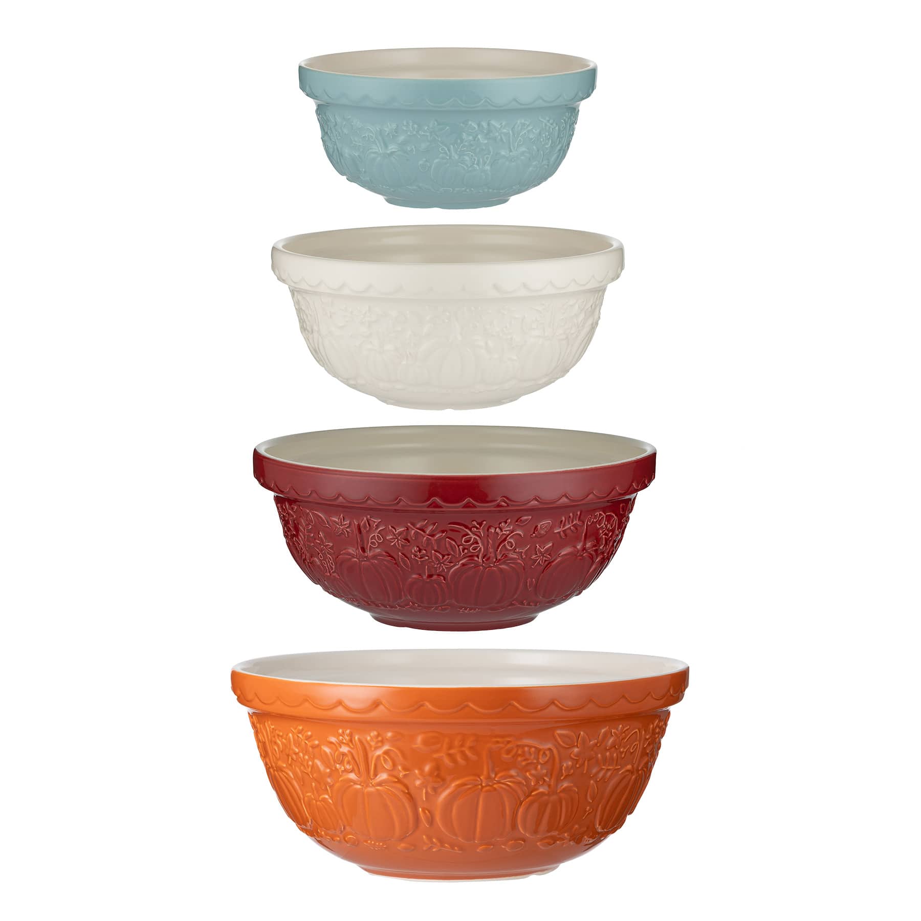 Mason Cash - Pumpkin Mixing Bowl, Set of 4 - Multicolored