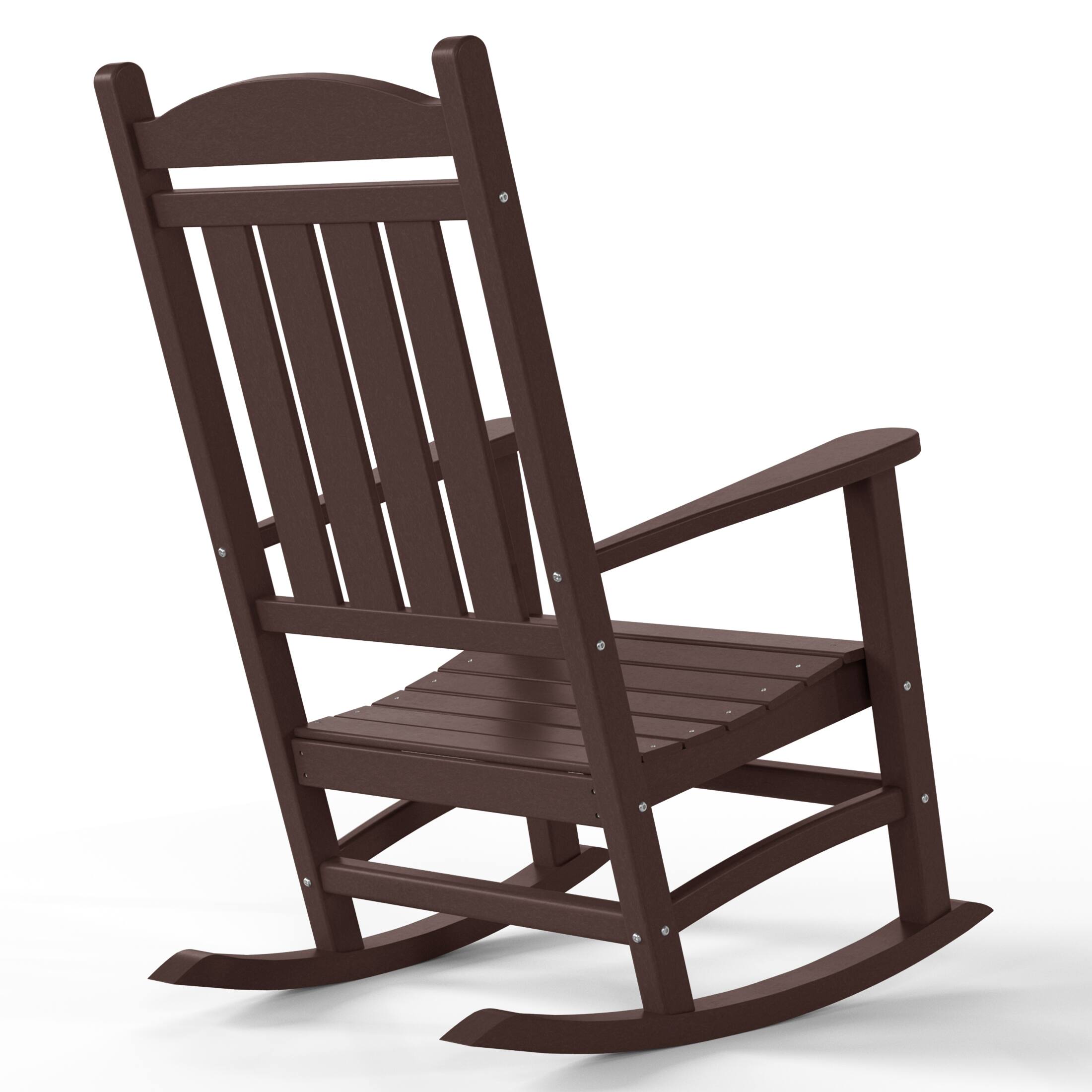 Back. WestinTrends - WestinTrends Malibu Outdoor / Patio rocking chair - Dark Brown.