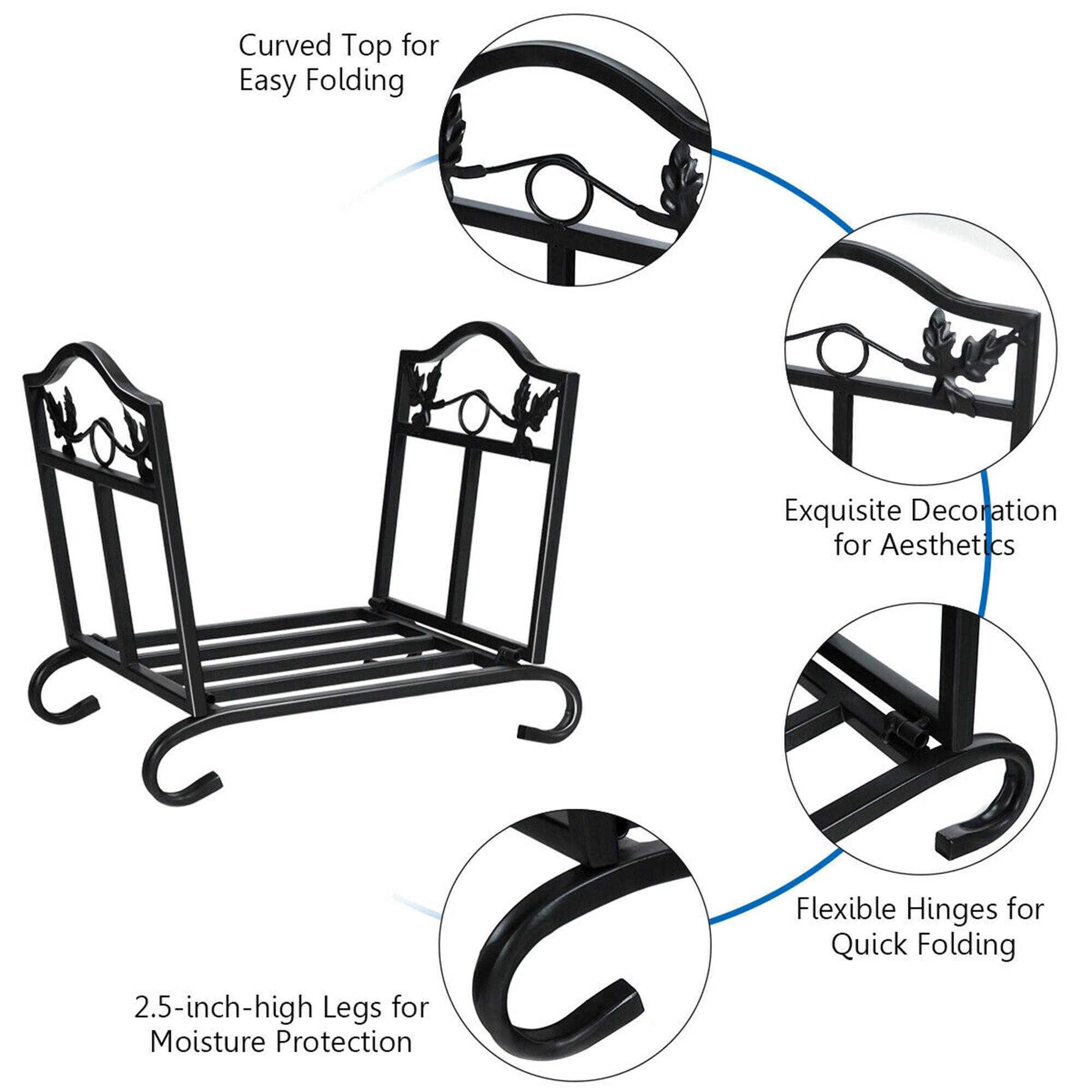 - Curved Top for Easy Folding
- Exquisite Decoration for Aesthetics
- 2.5-inch-high Legs for Moisture Protection
- Flexible Hinges for Quick Folding