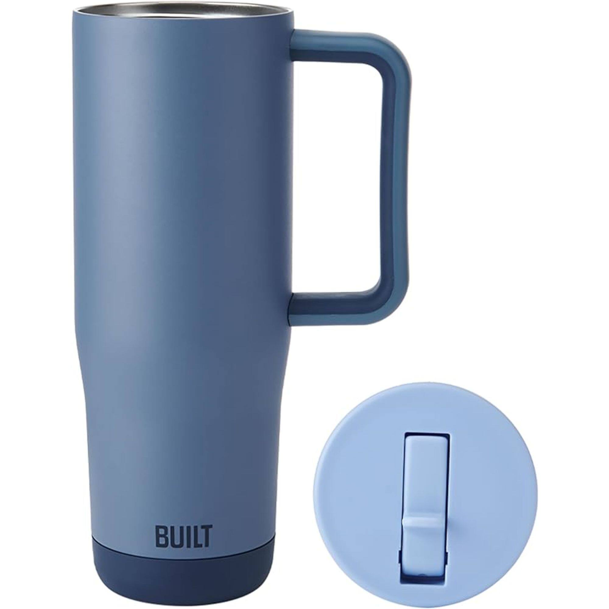 Angle. Built - Built Cascade 40 oz Flip Straw Tumbler - Pacific Blue - Pacific Blue.