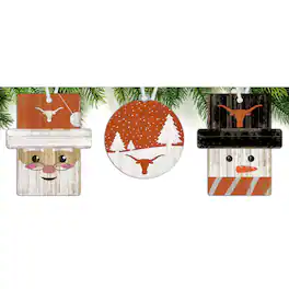 Fan Creations - Texas Longhorns 3-Pack Ornament Set - Multicolor