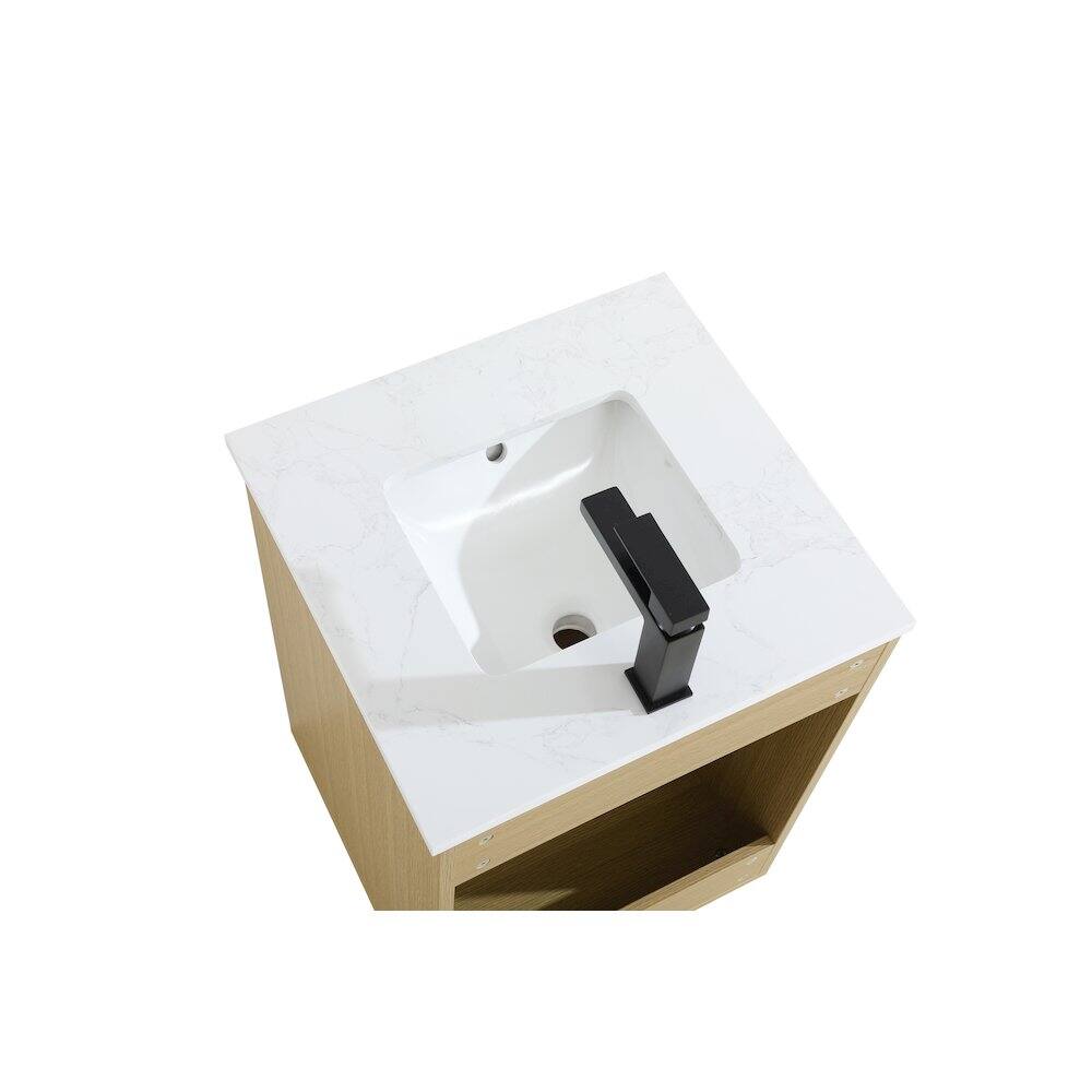 Left. Elegant Kitchen and Bath - Chandler 20 Inch Single Bathroom Vanity In Honey Brown - Honey Brown.