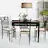 Alt View 11. Costway - 5 Piece Dining Set Wood Metal Table and 4 Chairs Kitchen Breakfast Furniture - Brown.