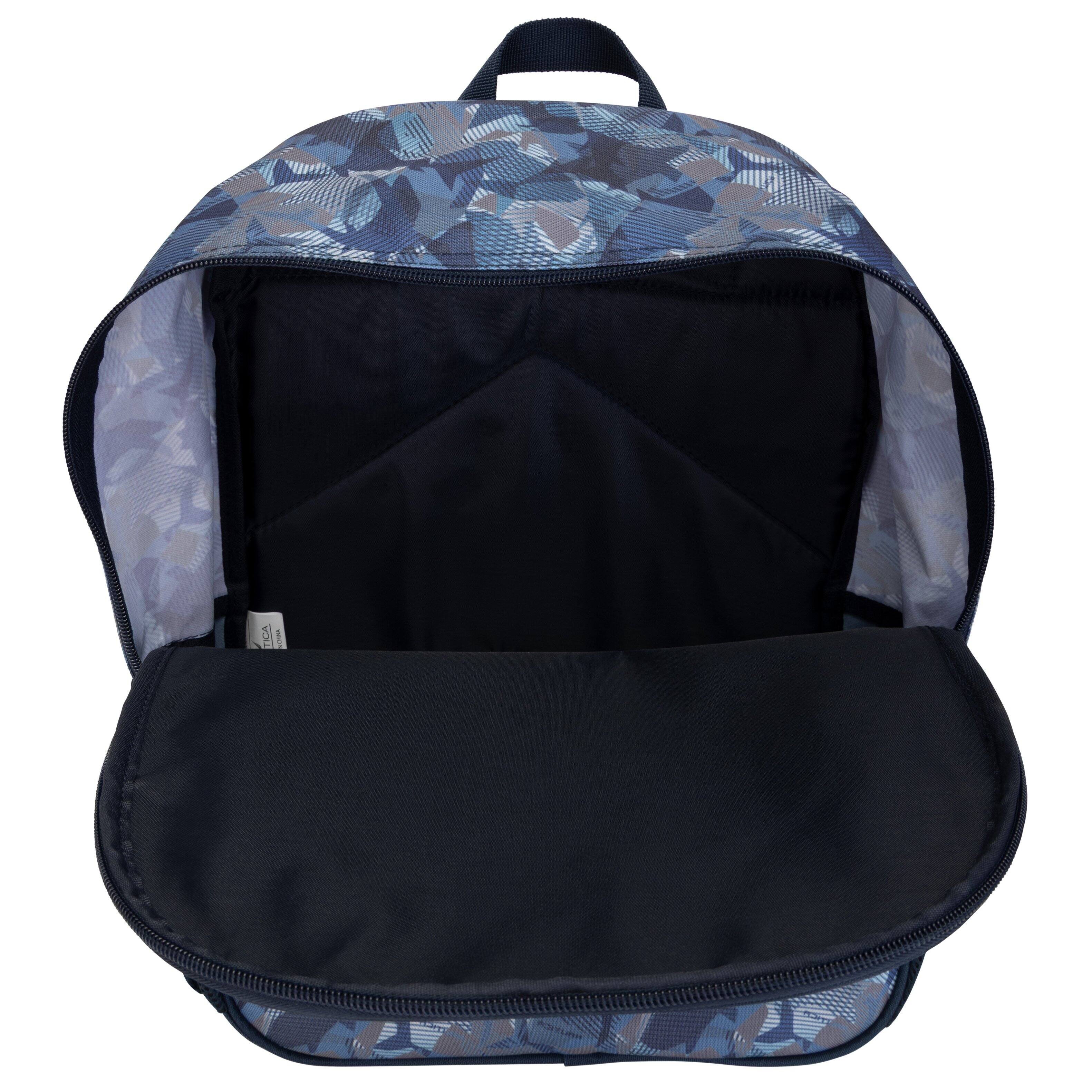 Alt View 3. Nautica - Nautica 16" Back to Basics Kids Backpack with Cushioned Back and Shoulder Straps | Shark Frenzy - Shark Frenzy.