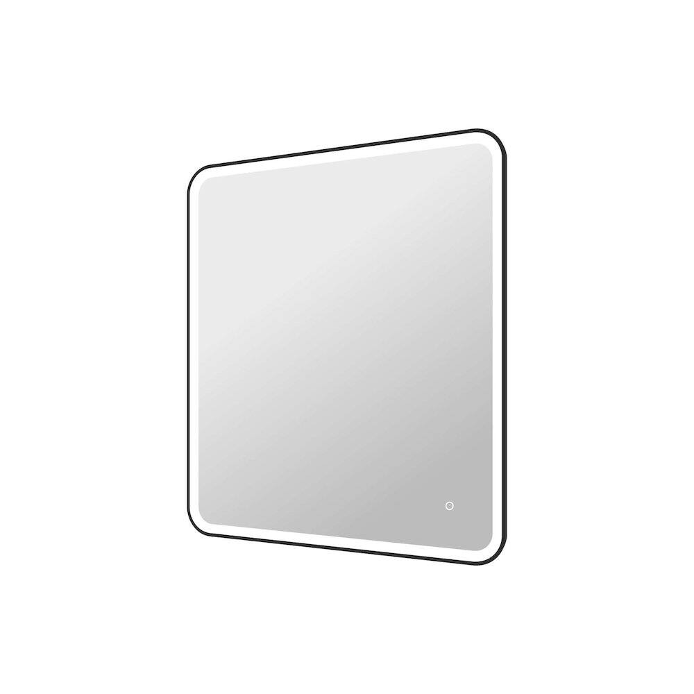Angle. Elegant Kitchen and Bath - 42 Round LED Front and Backlit Wall Mirror in Black - Black.