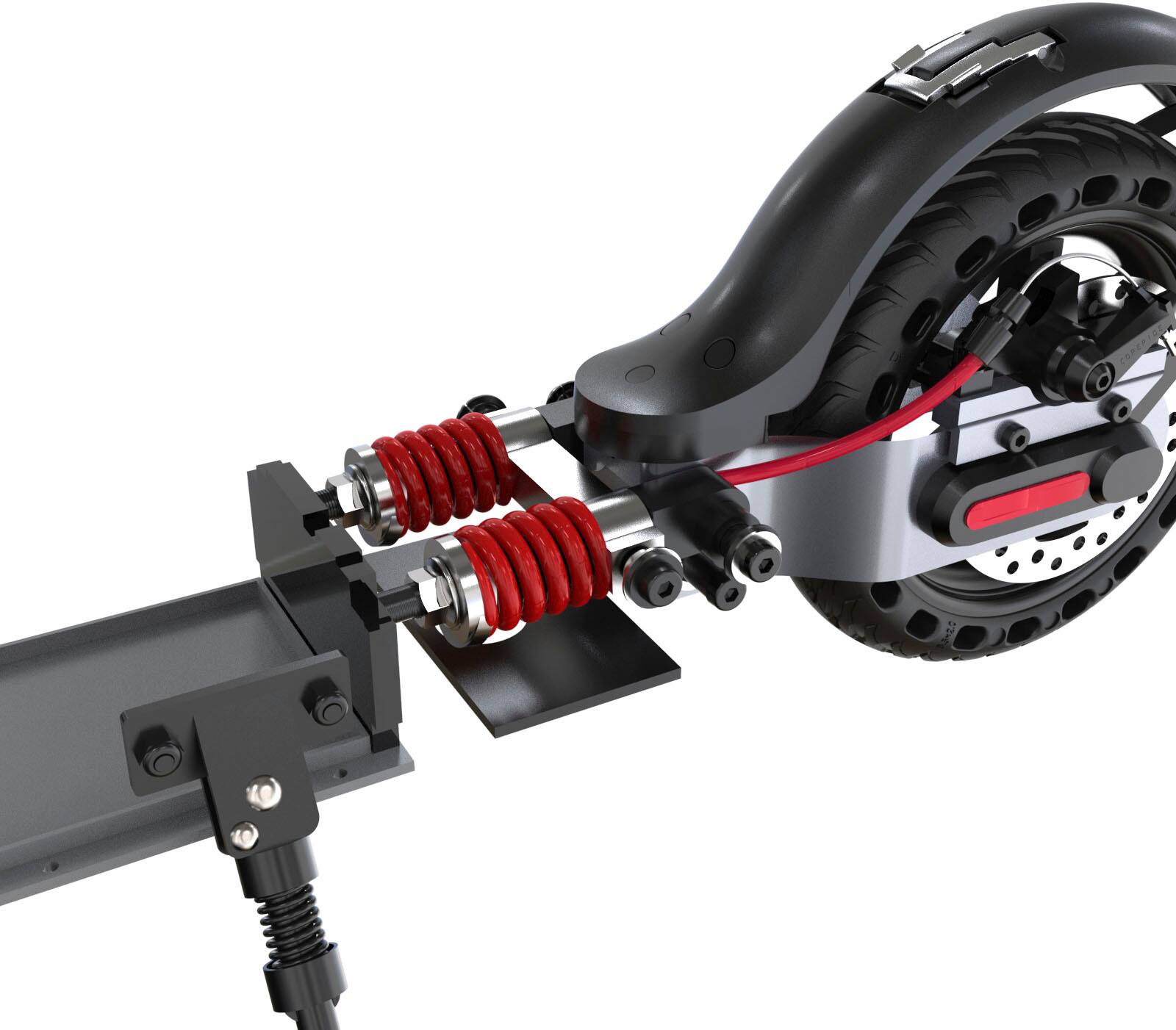 Alt View 14. HiBoy - S2 Foldable Electric Scooter w/ 17 mi Max Operating Range & 19 mph Max Speed - Grey.