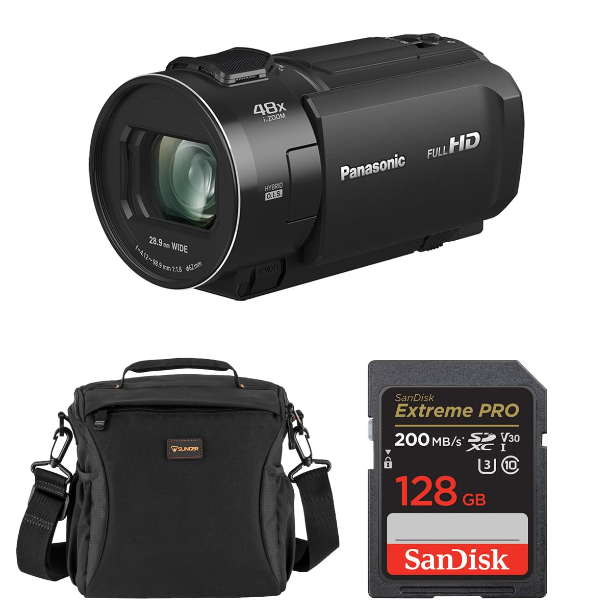 Bundle - Panasonic - HC-V900 Full HD Camcorder, with Included Value