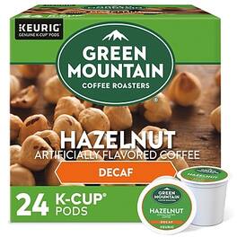 Green Mountain - Hazelnut Decaf Coffee Keurig® K-Cup® Pods, Light Roast, 24/Box (5000330143)